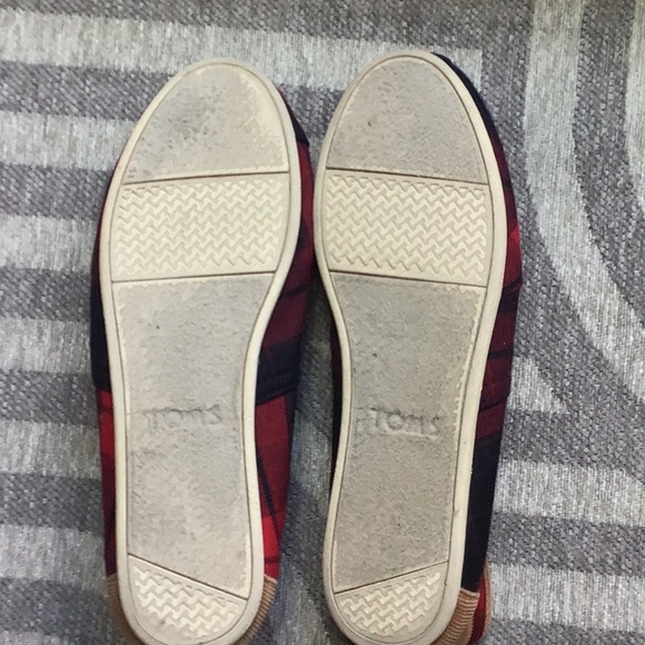 Toms Red and Black Plaid Flats - Picture 3 of 5